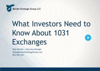 What investors need to know about 1031 Exchanges